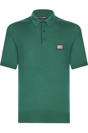 Dolce & Gabbana Polo de lana virgen con etiqueta del logo