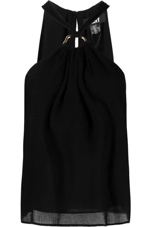 DKNY Blusa con cuello halter
