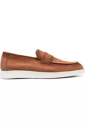 santoni Mocasines slip-on con efecto arrugado