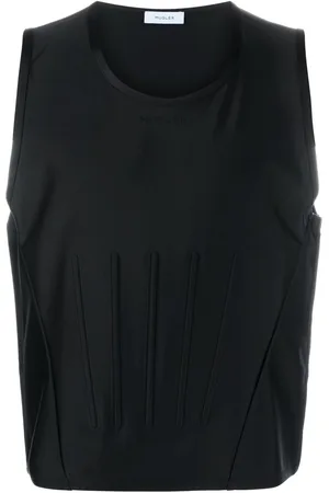 MUGLER Top sin mangas con cuello redondo