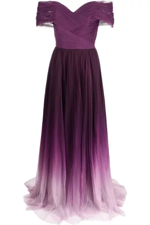 Ana Radu Vestido largo de organza con efecto degradado