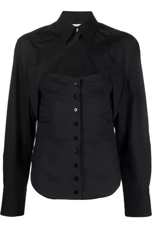 The Attico Camisa estilo corsé con aberturas