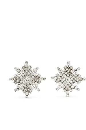 Dior Pendientes de clip con detalles de strass 1990 pre-owned