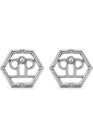 Philipp Plein Pendientes con charm del logo