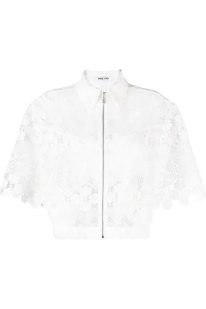 MAX & MOI Chaqueta Tanami traslúcida con encaje floral