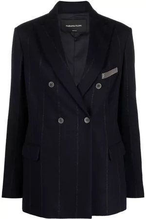 Fabiana Filippi Blazer con detalle de rayas y doble botonadura