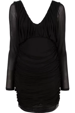 Saint Laurent Vestido corto drapeado