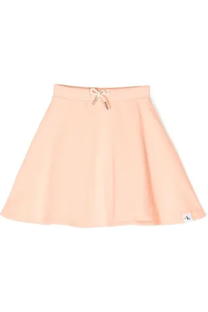 Calvin Klein Minifalda acampanada con parche del logo