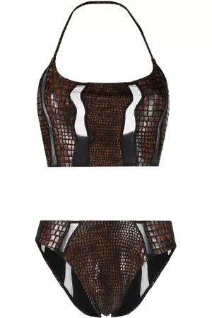 Gianfranco Ferré Bikini con efecto piel de cocodrilo 2000