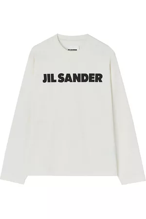Jil Sander Top con logo estampado y manga larga