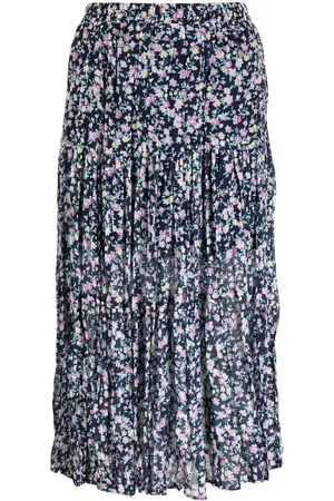 B+AB Falda plisada con estampado floral