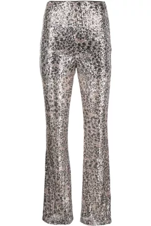 Liu Jo Pantalones rectos con aplique de lentejuelas