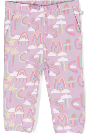 Stella McCartney Pantalones con logo estampado