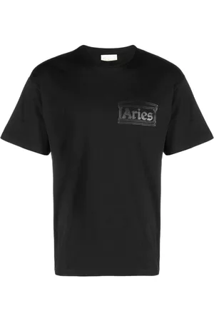 ARIES Camiseta con logo estampado y cuello redondo
