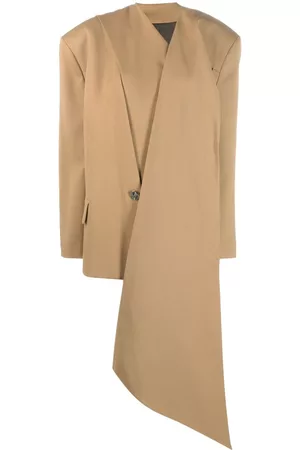 The Attico Blazer drapeado con detalle de pañuelo