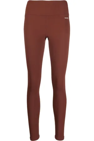 Sporty & Rich Leggins de canalé con parche y logo