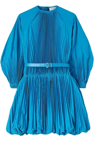 Jil Sander Minivestido plisado con cinturón