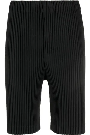 Issey Miyake Bermudas rectas plisadas