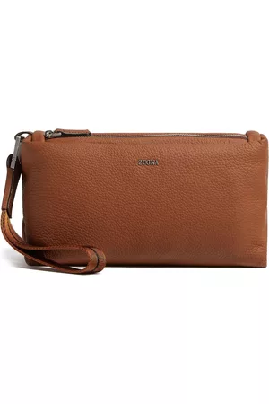 Ermenegildo Zegna Bolso de mano con placa del logo