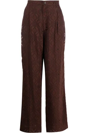 KOCHÉ Pantalones rectos con motivo abstracto