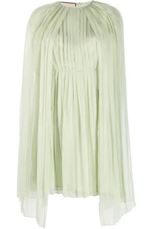 Gucci Vestido plisado con capa