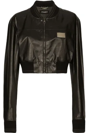 Dolce & Gabbana Chaqueta corta con placa del logo