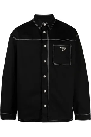 Prada Camisa vaquera con costuras en contraste
