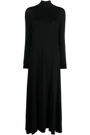 Khaite Vestido midi con cuello alzado