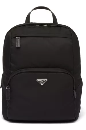 Prada Mochila con logo y cremallera