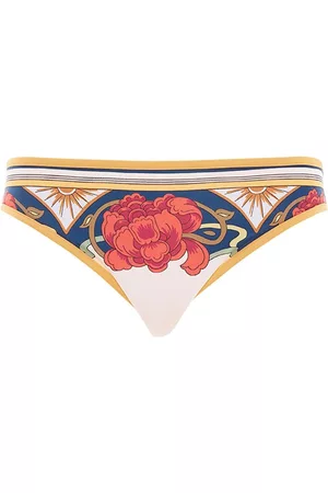 La DoubleJ Bragas de bikini con estampado tropical