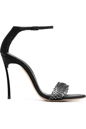 Casadei Zapatos Blade Twenties de satén con tacón de 100 mm
