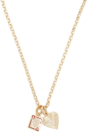 Adina Reyter Collar Make Your Move en oro amarillo de 14kt con diamantes