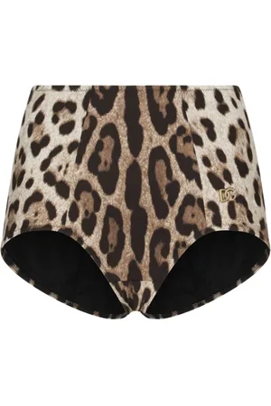 Dolce & Gabbana Bragas de bikini con motivo de leopardo