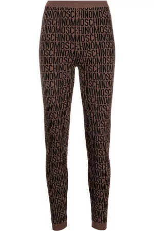 Moschino Leggins con logo en jacquard