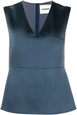 Jil Sander Top con cuello en V