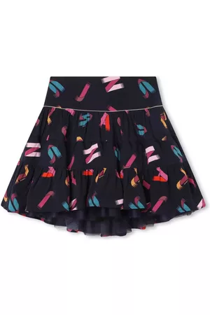 Lanvin Falda larga con logo estampado