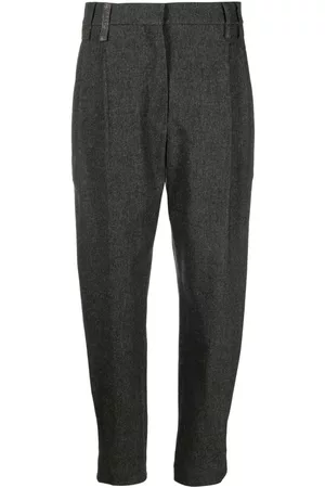 Brunello Cucinelli Pantalones ajustados con aplique Monili