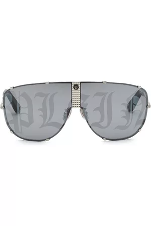 Philipp Plein Gafas de sol Stud con montura estilo piloto