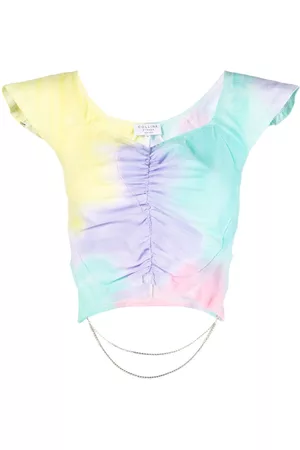 Collina Strada Top fruncido con motivo tie-dye
