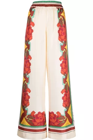 La DoubleJ Pantalones palazzo con motivo floral