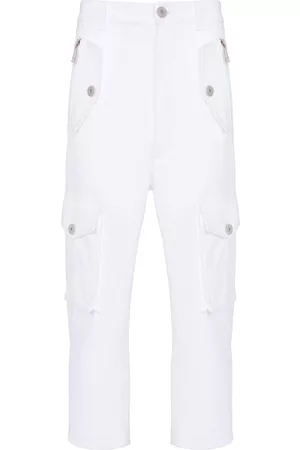 Balmain Pantalones capri estilo cargo con logo