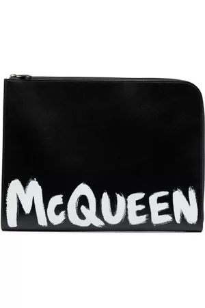 Alexander McQueen Bolso de mano con logo en grafiti