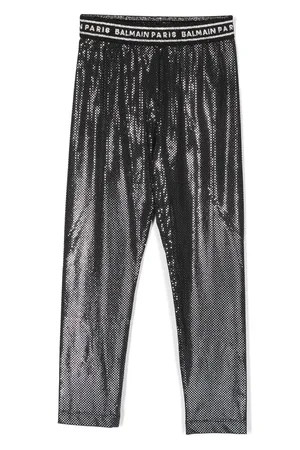 Balmain Leggins con logo en la cintura