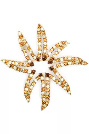 Givenchy Broche con apliques de strass 1990
