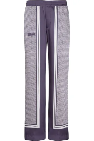 Balmain Pantalones rectos con estampado vertical