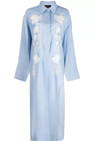 Cynthia Rowley Vestido camisero con bordado floral