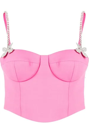 AREA Top tipo bustier con aplique de mariposa