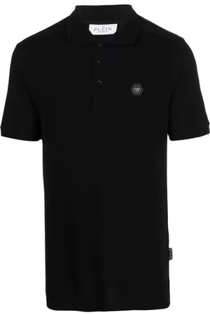 Philipp Plein Polo de manga corta con parche del logo