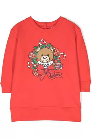 Moschino Vestido con motivo de oso