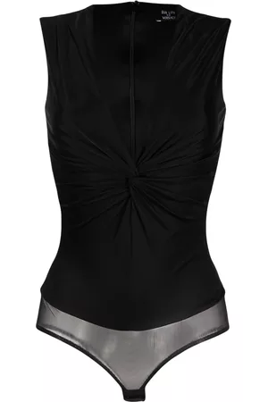 VERSACE Body con cuello en V y nudo